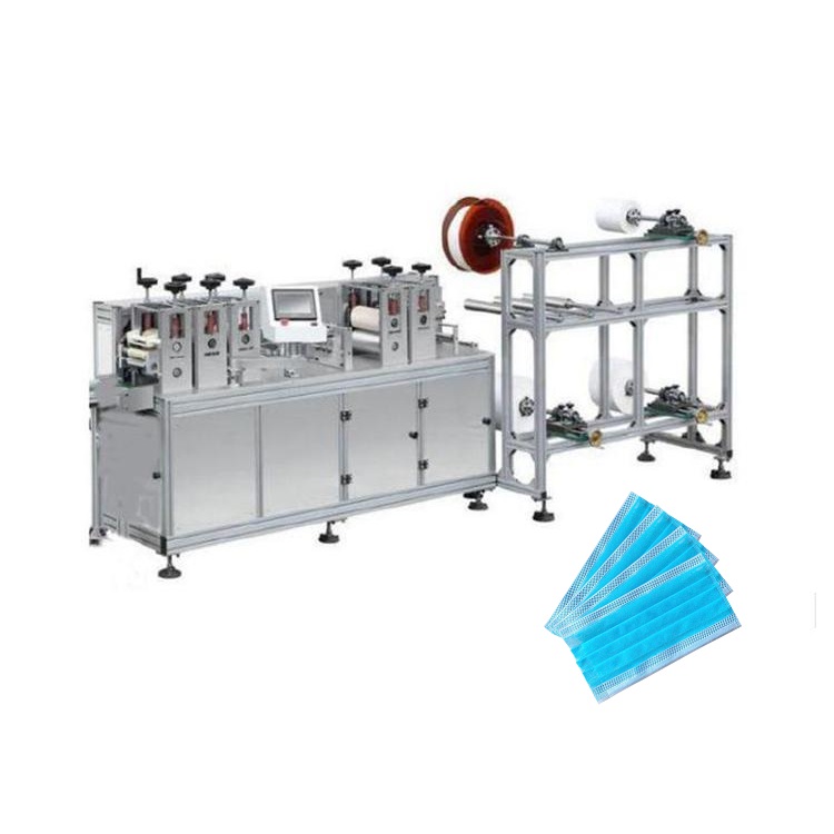 High speed semi automatic no earloop blank face mask making machine